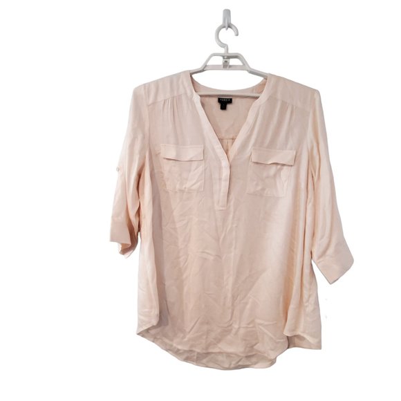 Torrid top womens 2 2X Harper brushed rayon cream 3/4 sleeve - Picture 1 of 4